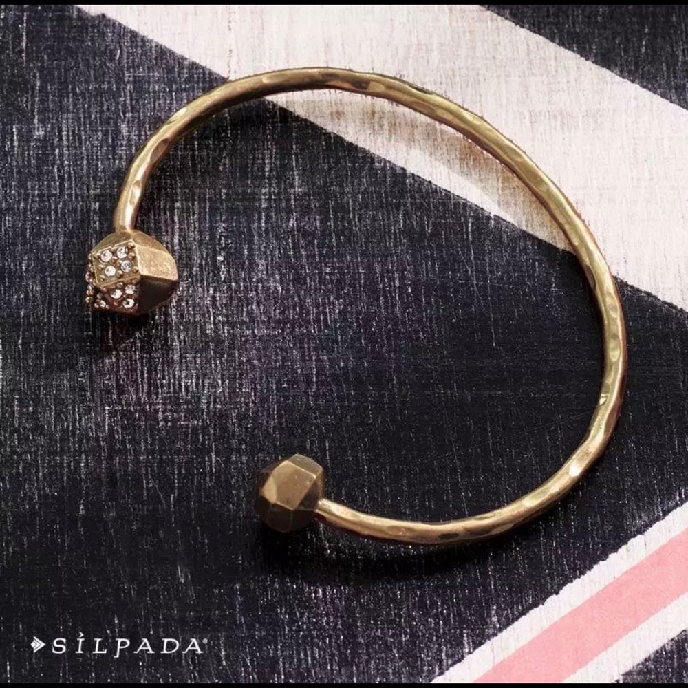Silpada On the Dot brass‎ cuff bracelet